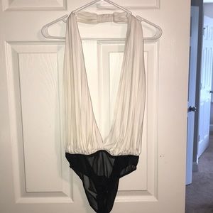 One piece halter top bodysuit